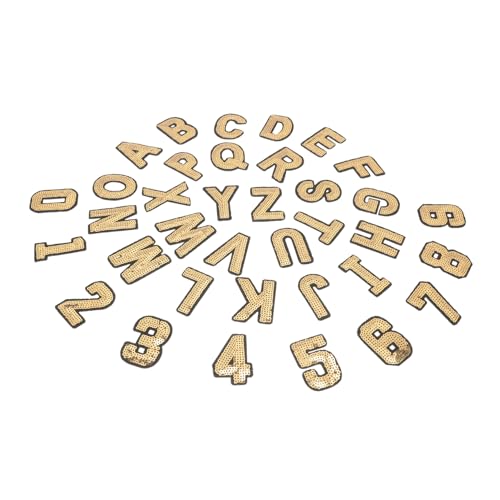 PartyKindom 36Stücke Alphabet Nähflecken für DIY Kleidung Aufbügelbare Applikationen zur Dekoration von Shirts Taschen Rucksäcken und Mehr Kreative Bastelideen für Styles von PartyKindom