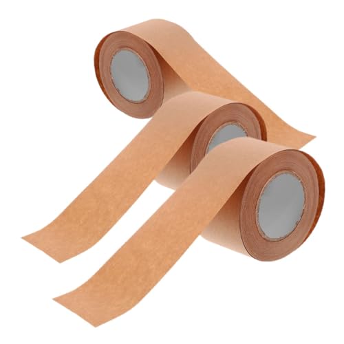 PartyKindom 3Rollen Kraftpapier Klebeband Stark Haftend und Vielseitig Einsetzbar für Kartonverpackungen von PartyKindom