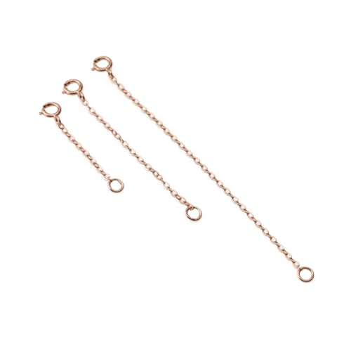 PartyKindom 3Stücke Sterling Silber Verlängerungskette für und Armbänder DIY Schmuckherstellung Zubehör Gold von PartyKindom