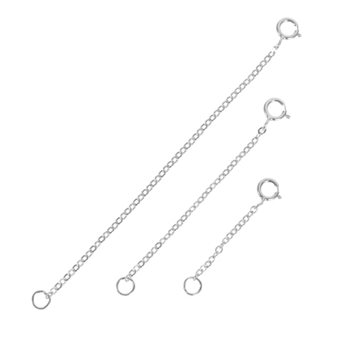 PartyKindom 3Stücke Teiliges Sterling Verlängerungsketten für DIY Schmuckherstellung Kettenverlängerungen für Armbänder Stilvolles und Elegantes von PartyKindom
