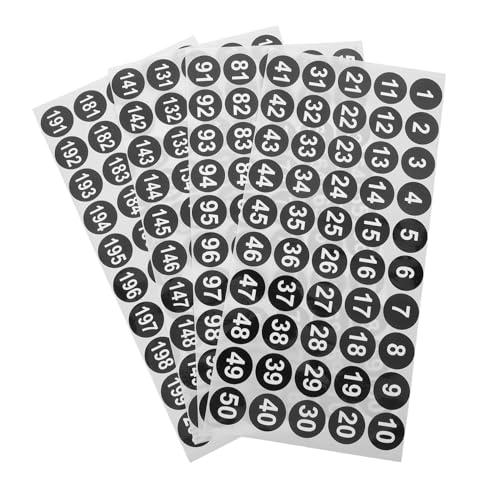PartyKindom 4 Blätter Selbstklebende Zahlenaufkleber Vinyl Etiketten für Einfache Identifikation und Organisation für Lagerung Werkzeuge und Außenanwendung Nummern PartyKindom 4 Blätter Selbstklebende Zahlenaufkleber Vinyl Etiketten für Einfache Identifikation und Organisation für Lagerung Werkzeuge und Außenanwendung Nummern von PartyKindom