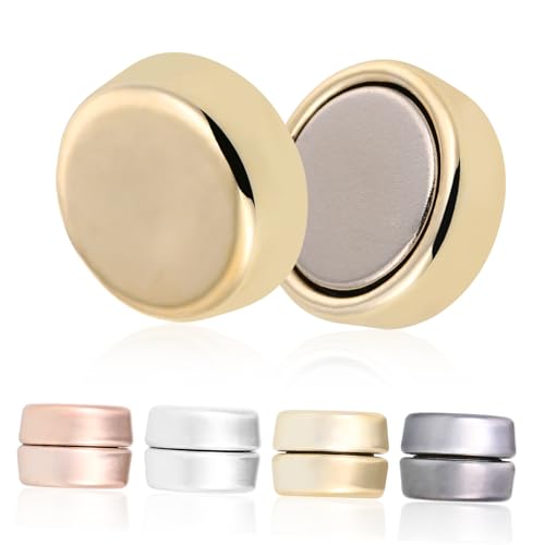 PartyKindom 4 Paare Accessoires Für Schalknöpfe Hijab-magnete Mit Strasssteinen Tasten Magnetknöpfe Hijab-magnetnadeln Magnetnadeln Für Hijab Magnetische Hijab-anstecker Für Frauen Legierung von PartyKindom