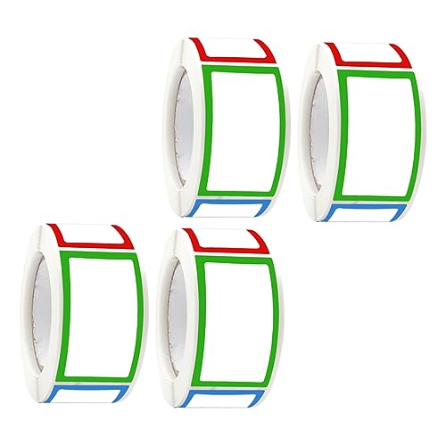PartyKindom 4 Rollen Bunte Selbstklebende Etiketten für Vorratsbehälter Praktische Beschriftungsetiketten für Gewürzgläser Küche und Haushalt Einfach Anzuwenden und Vielseitig Einsetzbar von PartyKindom
