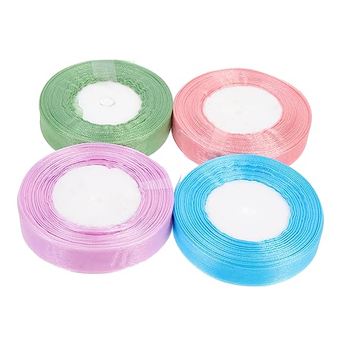 PartyKindom 4 Rollen Dekorative Geschenkbänder Farbige DIY Bastelmaterialien für Verpackungen Breit für Feste und Kreative Projekte Blau Grün und Lila von PartyKindom