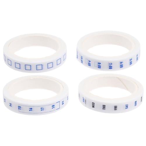 PartyKindom 4 Rollen Zeit- und Papierband Sammelalbum liefert dekoratives Klebeband Tagebuchband Datum Aufkleber Planer Zubehör Washi Tape zum Aufzeichnen Planer Washi Tape Flüsterpapier Weiß PartyKindom 4 Rollen Zeit- und Papierband Sammelalbum liefert dekoratives Klebeband Tagebuchband Datum Aufkleber Planer Zubehör Washi Tape zum Aufzeichnen Planer Washi Tape Flüsterpapier Weiß von PartyKindom