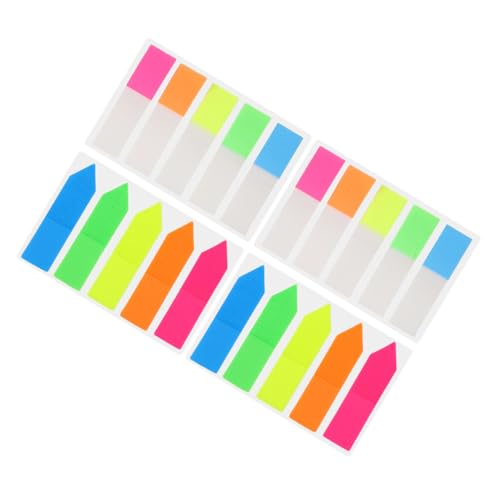 PartyKindom 4 Sätze Selbstklebende Seitenmarker Transparentes Notizmaterial für Schule Büro und Zuhause für Buchannotationen To Do Listen und von PartyKindom