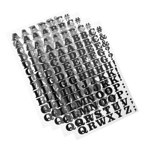 PartyKindom 4 Stück Buchstabenaufkleber zum Aufbügeln Wärmeübertragungsbuchstaben für Kleidung Hitzevinyltransfer für Hemden kursive Buchstaben-Patches Vinyl aufbügeln Vinylbeflockung Schwarz von PartyKindom