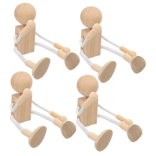 PartyKindom 4 Stück Cartoon- aus Holz schmucklos Ornament lackierbar Roboterhandwerk Roboter- bastelset Roboterfigur Kinderspielzeug unfertiges Holzspielzeug Puppenroboter Bambus PartyKindom 4 Stück Cartoon- aus Holz schmucklos Ornament lackierbar Roboterhandwerk Roboter- bastelset Roboterfigur Kinderspielzeug unfertiges Holzspielzeug Puppenroboter Bambus von PartyKindom