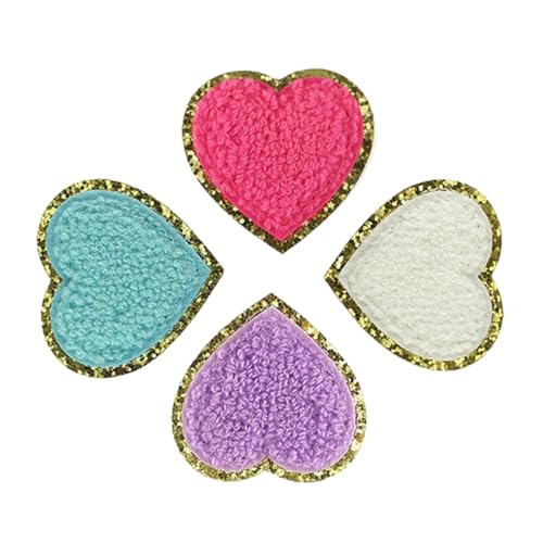 PartyKindom 4 Stück Dekorative Kleidungsflicken Polyester Aufnäher mit Liebe für Jacken Hüte Rucksäcke Vielseitige Patches zum Aufnähen und Aufbügeln Farblich Sortiert Zufällige Farbe von PartyKindom
