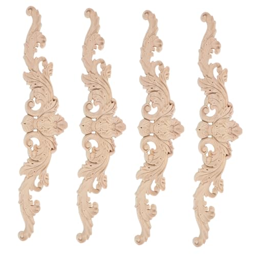PartyKindom 4 Stück Holzschnitzerei Applikationen aus Unbemalt Dekorative Onlays für Möbel Geeignet für Tür Schrank Wand und Bettdekoration Langlebige Holzverzierung für DIY Möbelgestaltung PartyKindom 4 Stück Holzschnitzerei Applikationen aus Unbemalt Dekorative Onlays für Möbel Geeignet für Tür Schrank Wand und Bettdekoration Langlebige Holzverzierung für DIY Möbelgestaltung von PartyKindom