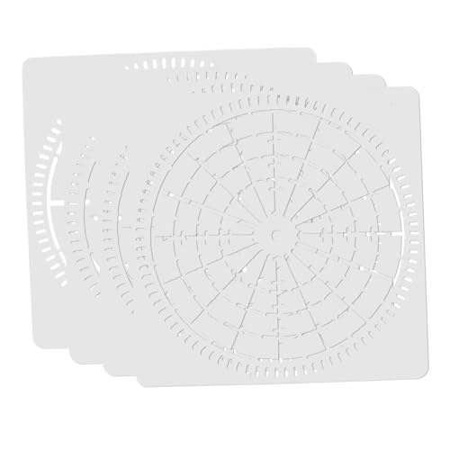 PartyKindom 4 Stück Mandala Schablonen Teilig Mittelgroß DIY Wandmalerei Vorlagen mit Feinen Punktmustern Wiederverwendbare Malvorlagen für Kreative Deko und Bastelprojekte von PartyKindom