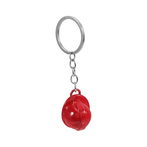 PartyKindom 4 Stück Mini Feuerwehrhelm Schlüsselanhänger Roter Bauhelm Schlüsselbund für Rucksack Deko Kreative Party Einzigartige Accessoires mit Detaillierter Verarbeitung von PartyKindom