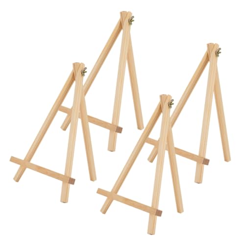 PartyKindom 4 Stück Mini Staffelei Holz Teiliges Tischdisplay für Künstler für Kleine Gemälde Fotos und Präsentationen für Hochzeiten Büro und Partys von PartyKindom