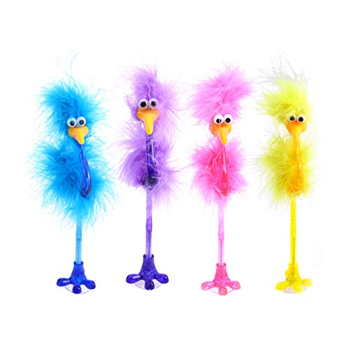 PartyKindom 4 Stück Neuheit Unterschriftenstift Schreibstifte Für änner Farbige Kugelschreiber Flamingo Stifte Mit Federn Schule Zum Zeichnen Von Stiften Kawaii-stift Tier Büro Zeichenstift von PartyKindom