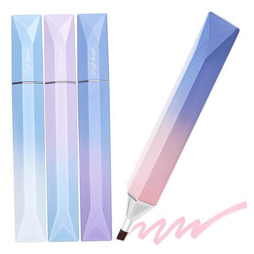 PartyKindom 4 Stück Pastell Textmarker mit Keilspitze Transparente Fluoreszierende Marker für Studium Büro Flach Liegendes Design gegen Wegrollen Klare Vielseitig für Bücher und Notizen von PartyKindom