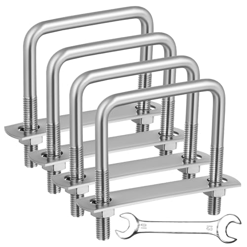 PartyKindom 4 Stück Schraubenschlüsselsatz edelstahlschrauben Quadratischer U-Bolzen Robuster U-Bügel Vierkantschrauben Runde U-Bolzen du schraubst u klemmen du klemmst Rostfreier Stahl Silver PartyKindom 4 Stück Schraubenschlüsselsatz edelstahlschrauben Quadratischer U-Bolzen Robuster U-Bügel Vierkantschrauben Runde U-Bolzen du schraubst u klemmen du klemmst Rostfreier Stahl Silver von PartyKindom