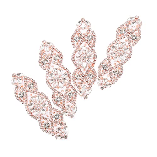 PartyKindom 4 Stück Strass-eisen Auf Patch Junggesellinnenparty Strassapplikationen Zum Nähen Am Gürtel Braut Dekorative Flicken Für Kleidung Gürtel Strass Diy Patches Strasssteine Rose Gold PartyKindom 4 Stück Strass-eisen Auf Patch Junggesellinnenparty Strassapplikationen Zum Nähen Am Gürtel Braut Dekorative Flicken Für Kleidung Gürtel Strass Diy Patches Strasssteine Rose Gold von PartyKindom