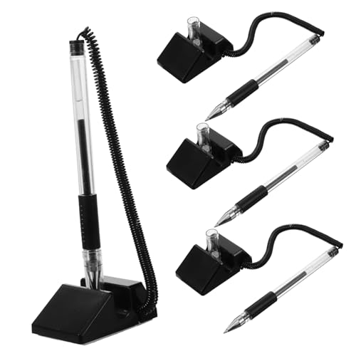 PartyKindom 4 Stück Teiliges Kugelschreiber mit Vertikalem Desktop Ständer Schwarze Signatur Stifte Rutschfest Glattes Schreiben Design für Büro Hotel und Business PartyKindom 4 Stück Teiliges Kugelschreiber mit Vertikalem Desktop Ständer Schwarze Signatur Stifte Rutschfest Glattes Schreiben Design für Büro Hotel und Business von PartyKindom