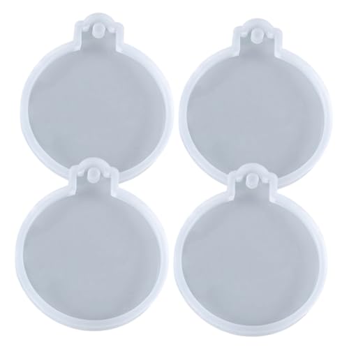 PartyKindom 4 Stück Teiliges Rundes DIY Silikonform für Weihnachtsanhänger Transparente Epoxidharz Gießform mit Hoher Elastizität und Reißfestigkeit für Runde Schlüsselanhänger und Dekorative PartyKindom 4 Stück Teiliges Rundes DIY Silikonform für Weihnachtsanhänger Transparente Epoxidharz Gießform mit Hoher Elastizität und Reißfestigkeit für Runde Schlüsselanhänger und Dekorative von PartyKindom