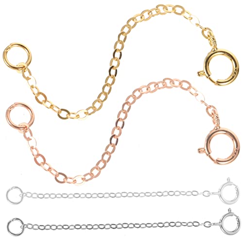 PartyKindom 4 Stück Teiliges Silber Kettenverlängerungsset für und Armbänder DIY Schmuckverlängerungsketten Praktische und Vielseitige Einsatzmöglichkeiten von PartyKindom