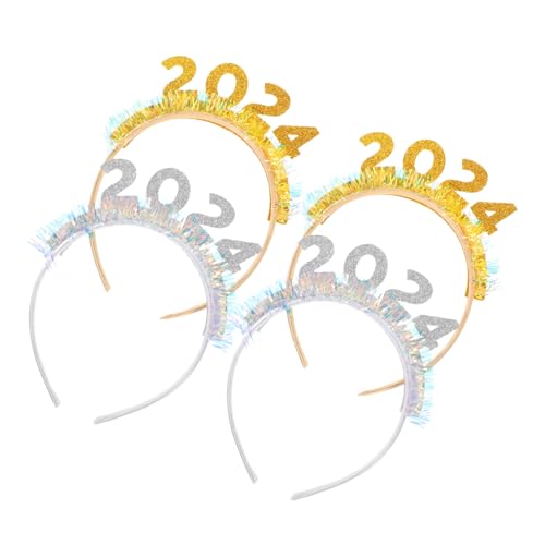 PartyKindom 4 Stück Teiliges Silvester Haarreif mit Glitzer Verstellbar Party Kopfschmuck in Gold und Silber Festliche Neujahrsdeko für Erwachsene und Feierlichkeiten PartyKindom 4 Stück Teiliges Silvester Haarreif mit Glitzer Verstellbar Party Kopfschmuck in Gold und Silber Festliche Neujahrsdeko für Erwachsene und Feierlichkeiten von PartyKindom