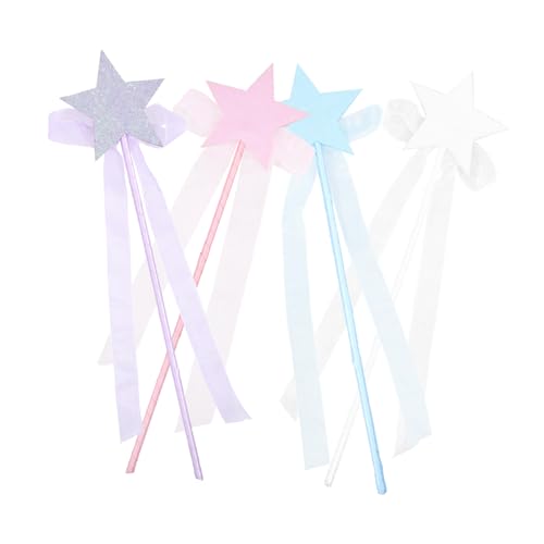 PartyKindom 4 Stück Teiliges Zauberstäbe für Mädchen Fünfzackiger Stern Leuchtender Feenstab Leichte Langlebige Accessoires für Party Bühnenauftritte Halloween und Geburtstagsfeiern PartyKindom 4 Stück Teiliges Zauberstäbe für Mädchen Fünfzackiger Stern Leuchtender Feenstab Leichte Langlebige Accessoires für Party Bühnenauftritte Halloween und Geburtstagsfeiern von PartyKindom