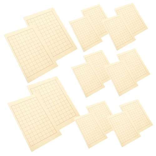 PartyKindom 40 Blatt Dickes Xuan papier mit Kalligraphisches Reispapier mit Karomuster Geruchsneutral und Glatt für Chinesische Kalligrafie Anfänger und Liebhaber Geeignet für Pinsel von PartyKindom