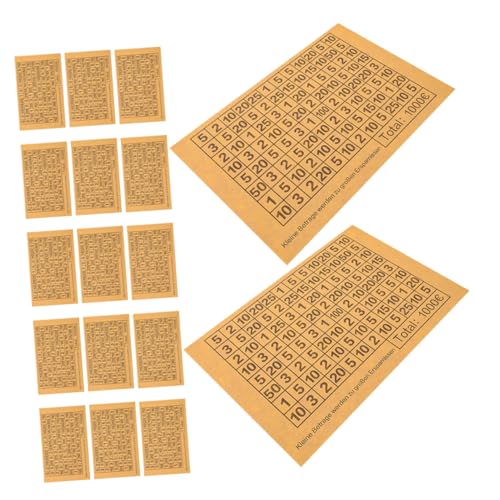 PartyKindom 40 Blatt Euro Challenge Sparbox Aufkleber Diy Geldsparen Sticker mit Zahlenlabel für Kreative Spardosen für Geburtstags und Feiertagsgeschenke von PartyKindom