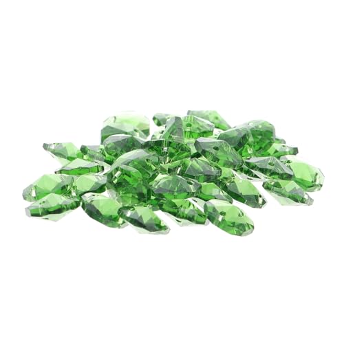 PartyKindom 40 Stück Bunte Glasperlen mit Doppelloch Facettierte Achtkant Charms für DIY Schmuckherstellung Spacer Perlen für Armbänder Halsketten Bastelprojekte Vielseitig Verwendbar von PartyKindom