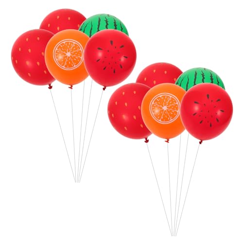 PartyKindom 40 Stück Fruchtballon Zitrone Verkaufsstand funkeln Aloha-Ballons Folienballon luftballons strandparty hawaii party dekoration Ballongas Partyballons Latexballons Emulsion von PartyKindom
