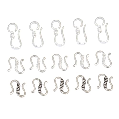 PartyKindom 40 Stück Teiliges S haken Verschluss aus Kupfer mit Silberplattierung Langlebige Schmuckzubehörteile für DIY Armbänder und Halsketten Vielseitige Metallclips für Individuelle PartyKindom 40 Stück Teiliges S haken Verschluss aus Kupfer mit Silberplattierung Langlebige Schmuckzubehörteile für DIY Armbänder und Halsketten Vielseitige Metallclips für Individuelle von PartyKindom