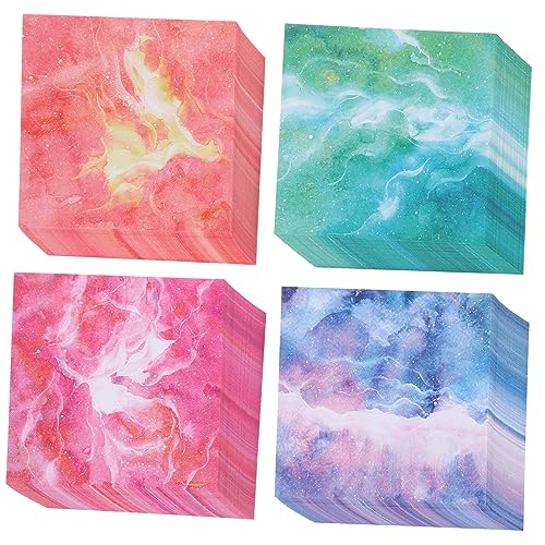 PartyKindom 400 Blatt Faltpapier Diy Bastelpapier im Sternenhimmel Design Quadratisch für Kinderhandwerk Scrapbooking und Origami Projekte von PartyKindom