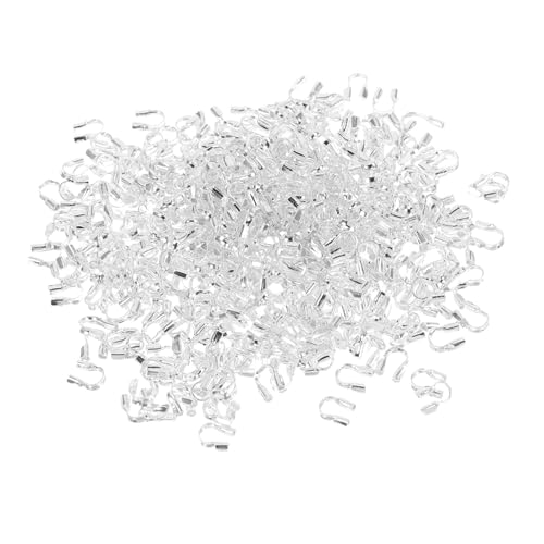 PartyKindom 400 Stück Schmuck Zubehör für Armbänder Kleine Schutzrohre für Diy Schmuckherstellung Silberfarben für Bastel Level von PartyKindom