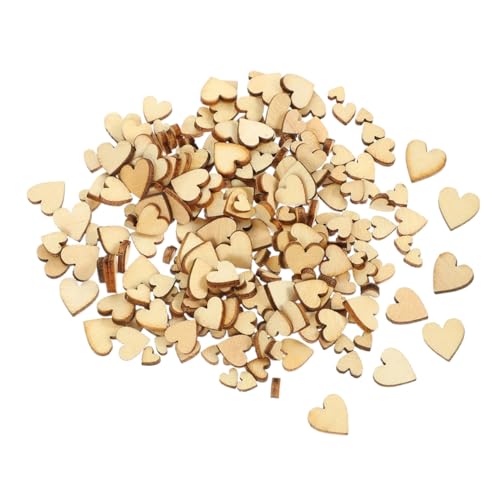 PartyKindom 400 Stück Teiliges Mini Holzherzen zum Basteln Naturbelassene Holzherz Dekoration Glatte Oberfläche Vielseitig Bemalbar und Gravierbar Streudeko für DIY Valentinstag und Geschenke von PartyKindom