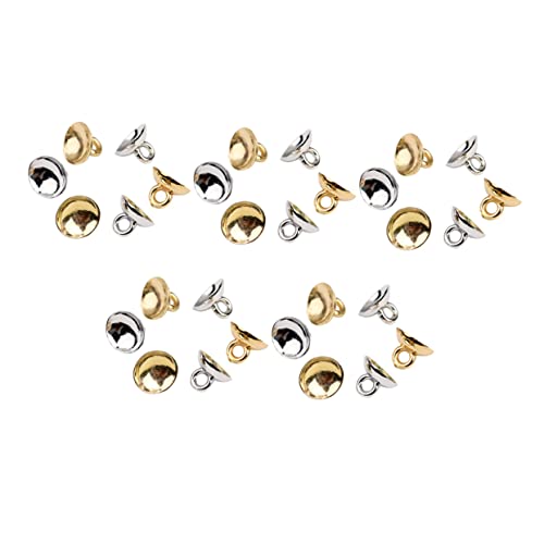 PartyKindom 400Stücke Bowl Shaped Pearl Bail Connector Pins DIY Schmuck Zubehör für Armbänder Bastelprojekte für von PartyKindom