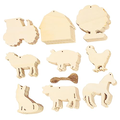 PartyKindom 45 Stück Teiliges Unvollendete Holzscheiben für DIY Bastelarbeiten Bauernhof Thema Holzverzierungen zum Malen und Gestalten für Kreative Projekte und Kinderaktivitäten PartyKindom 45 Stück Teiliges Unvollendete Holzscheiben für DIY Bastelarbeiten Bauernhof Thema Holzverzierungen zum Malen und Gestalten für Kreative Projekte und Kinderaktivitäten von PartyKindom
