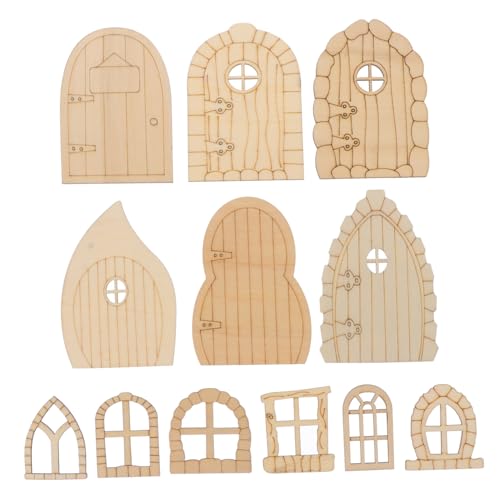 PartyKindom 48 Stück Teiliges aus Naturbelassenen Holz spänen für DIY Feenhaus türen Handwerkliche Miniatur holztüren zum Bemalen Langlebige Holz dekoration für Garten und Bastelprojekte PartyKindom 48 Stück Teiliges aus Naturbelassenen Holz spänen für DIY Feenhaus türen Handwerkliche Miniatur holztüren zum Bemalen Langlebige Holz dekoration für Garten und Bastelprojekte von PartyKindom