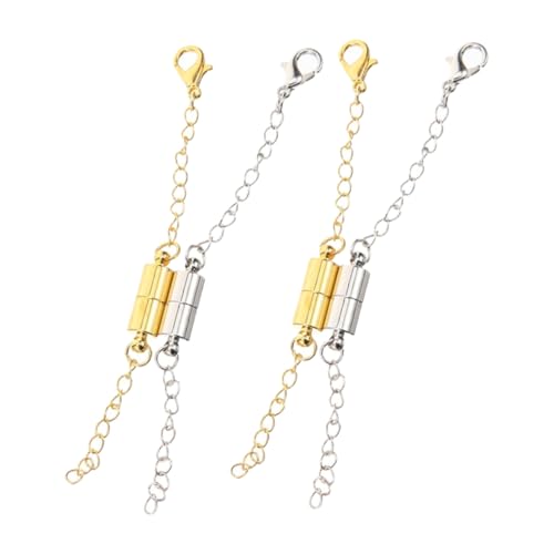PartyKindom 4Paare Magnetische Halskettenverlängerungen mit Karabinerverschlüssen Schmuckverlängerungen für DIY Schmuck Teiliges von PartyKindom