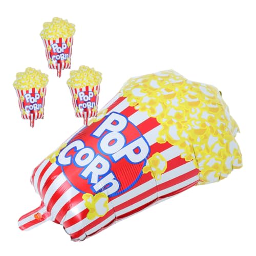 PartyKindom 4Stücke Popcorn Ballons für Filmabend Party Folienballons für Geburtstagsfeiern DIY Kinorequisiten und Familienfeiern Einfache Dekoration für Unvergessliche PartyKindom 4Stücke Popcorn Ballons für Filmabend Party Folienballons für Geburtstagsfeiern DIY Kinorequisiten und Familienfeiern Einfache Dekoration für Unvergessliche von PartyKindom