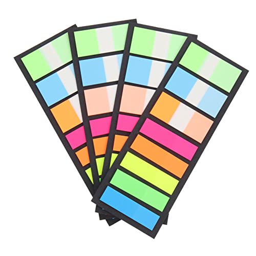 PartyKindom 4Taschen Selbstklebende Lesestreifen Fluoreszierende Indexmarker für Praktisch und Auffällig für Notizen und Lesezubehör für Anfänger PartyKindom 4Taschen Selbstklebende Lesestreifen Fluoreszierende Indexmarker für Praktisch und Auffällig für Notizen und Lesezubehör für Anfänger von PartyKindom