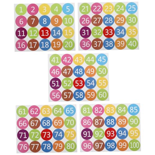 PartyKindom 5 Blätter digitales Etikett Klassenzimmer Etiketten Zahlen runden Wasser Nummernzeichen Nummernaufkleber für den Außenbereich Klebenummer PVC selbstklebend Colorful PartyKindom 5 Blätter digitales Etikett Klassenzimmer Etiketten Zahlen runden Wasser Nummernzeichen Nummernaufkleber für den Außenbereich Klebenummer PVC selbstklebend Colorful von PartyKindom
