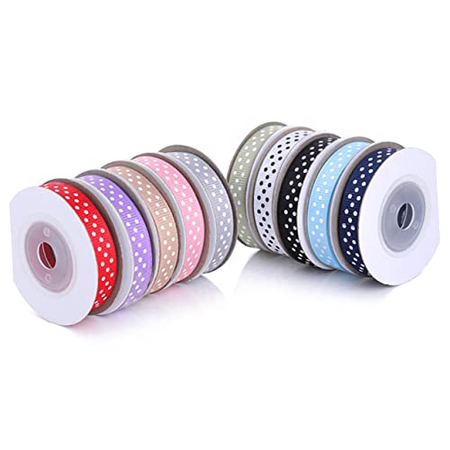 PartyKindom 5 Rollen Breites Dots Muster Ripsband für Geschenkverpackung und DIY Dekoration Weiß für Hochzeiten Partys Bastelprojekte und PartyKindom 5 Rollen Breites Dots Muster Ripsband für Geschenkverpackung und DIY Dekoration Weiß für Hochzeiten Partys Bastelprojekte und von PartyKindom