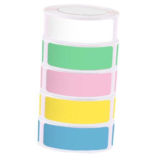 PartyKindom 5 Rollen Bunte Thermoetiketten Selbstklebend Wasserfest für Thermodrucker Namens und Preisschilder Stark Haftendes Etikettenpapier für Büro und Haushalt PartyKindom 5 Rollen Bunte Thermoetiketten Selbstklebend Wasserfest für Thermodrucker Namens und Preisschilder Stark Haftendes Etikettenpapier für Büro und Haushalt von PartyKindom