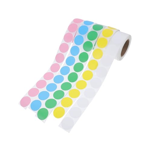 PartyKindom 5 Rollen Fünf Selbstklebende Farbige Punktaufkleber Thermodrucketiketten für Kreativprojekte DIY und Etikettierung Praktische und Wiederverwendbare Klebeetiketten Weiß Gelb Grün PartyKindom 5 Rollen Fünf Selbstklebende Farbige Punktaufkleber Thermodrucketiketten für Kreativprojekte DIY und Etikettierung Praktische und Wiederverwendbare Klebeetiketten Weiß Gelb Grün von PartyKindom