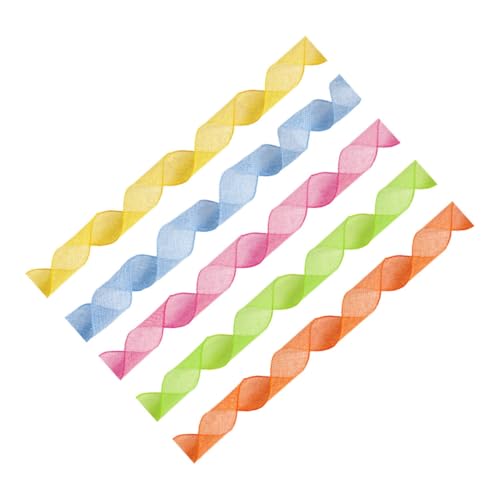 PartyKindom 5 Rollen Geschenkband Satin Schleifenband Polyester Dekoband Vielseitig Einsetzbar für Geschenkverpackung Blumenkränze Basteln Frühlingsdeko PartyKindom 5 Rollen Geschenkband Satin Schleifenband Polyester Dekoband Vielseitig Einsetzbar für Geschenkverpackung Blumenkränze Basteln Frühlingsdeko von PartyKindom