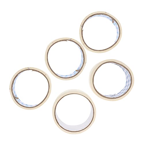 PartyKindom 5 Rollen Masking Tapes Weiß Dekorative Klebebänder für Kunstprojekte Abnehmbar für Basteln Etikettierung und Malen von PartyKindom