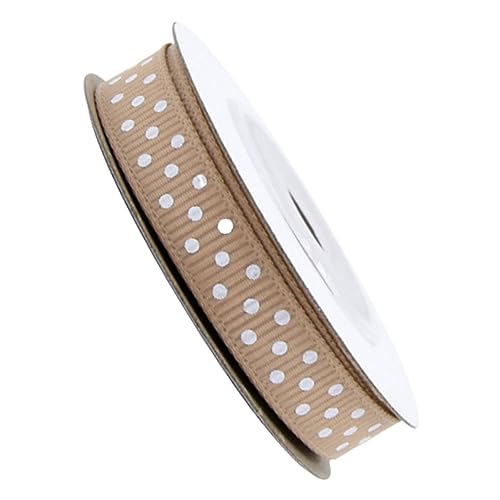 PartyKindom 5 Rollen Ribbon Partydekorationsband Grosgrain Ribbon Punktband Band zum Verpacken Wickelband Paketband Drahtband für Bögen herstellen DIY -Handwerksband Band machen Khaki von PartyKindom