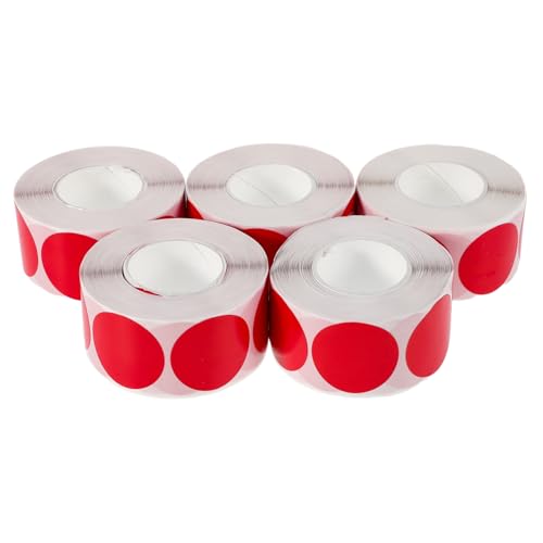 PartyKindom 5 Rollen Runde Klebeetiketten Selbstklebende Farbige Aufkleber für DIY Projekte Starke Haftung Einfache Beschriftung und Schnelle Identifikation Kategorisieren und Organisieren PartyKindom 5 Rollen Runde Klebeetiketten Selbstklebende Farbige Aufkleber für DIY Projekte Starke Haftung Einfache Beschriftung und Schnelle Identifikation Kategorisieren und Organisieren von PartyKindom