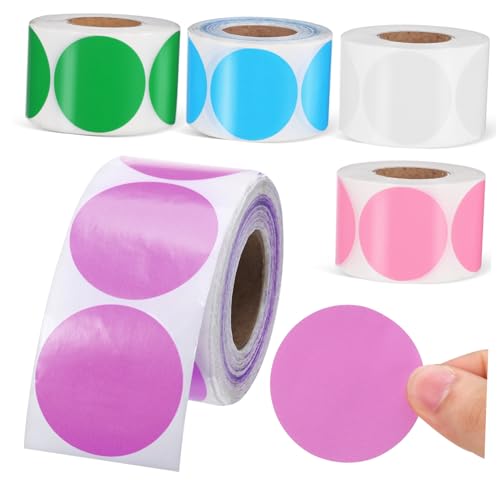 PartyKindom 5 Rollen Runde Selbstklebende Sticker für Büroorganisation und Inventarklassifizierung Farbcodierte Wasserfeste Aufkleber für Thermodrucker PartyKindom 5 Rollen Runde Selbstklebende Sticker für Büroorganisation und Inventarklassifizierung Farbcodierte Wasserfeste Aufkleber für Thermodrucker von PartyKindom