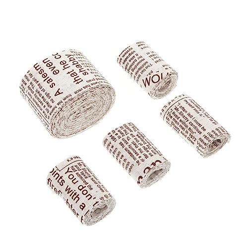 PartyKindom 5 Rollen Sackleinenrolle Farbe Bastelbänder Aus Jutespitze Natürlich Handwerk Brief Verpackung Draht Band Sackleinen Sackleinenband Bettwäsche Aus Baumwolle PartyKindom 5 Rollen Sackleinenrolle Farbe Bastelbänder Aus Jutespitze Natürlich Handwerk Brief Verpackung Draht Band Sackleinen Sackleinenband Bettwäsche Aus Baumwolle von PartyKindom